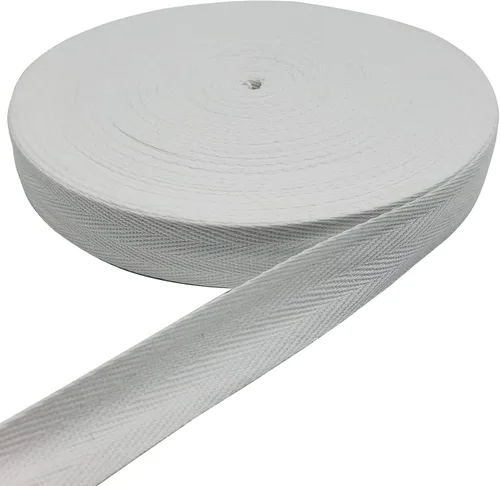Vista 12 de Cinta de espiga de 50 yardas, cinta de algodón para coser (beige, 1 pulgada) Materiales respetuosos con el medio ambiente, suaves