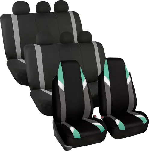 Vista 41 de FH Group Tres filas de 7 plazas, fundas de asiento modernistas de alta calidad, se adaptan a la mayoría de automóviles, camiones, SUV y camionetas
