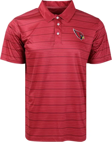 Vista 3 de FOCO Mens NFL Team Logo Striped Polyester Polo Short Sleeve Shirt