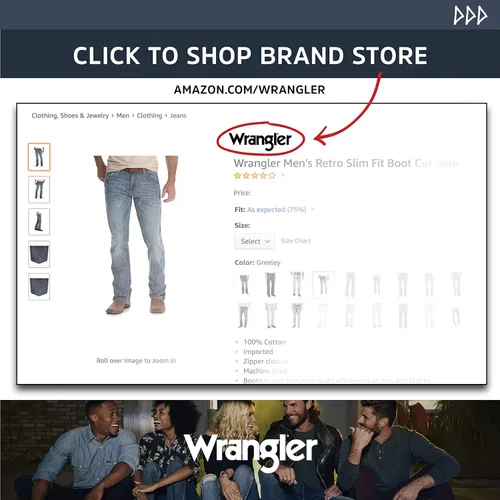Vista 6 de Wrangler Men's Premium Performance Cowboy Cut Comfort Wicking Slim Fit Jean
