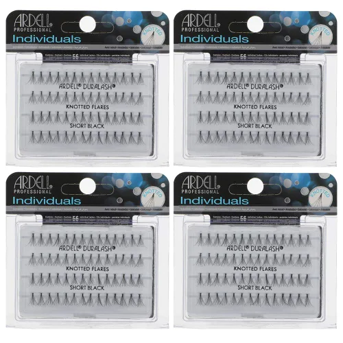Vista 6 de Ardell Pestañas individuales Flair Long Black – racimos de pestañas sin nudos, extensiones de pestañas en racimo para volumen y longitud naturales