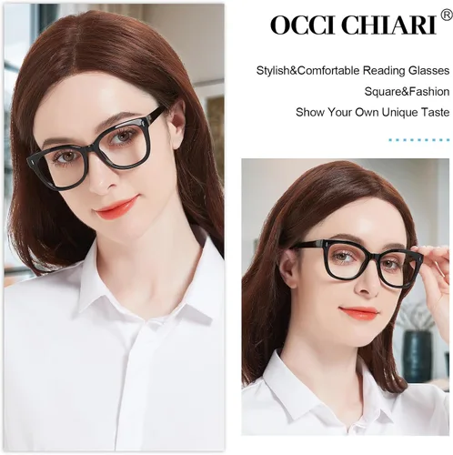 Vista 2 de OCCI CHIARI Gafas de lectura elegantes para mujeres con marco pequeño