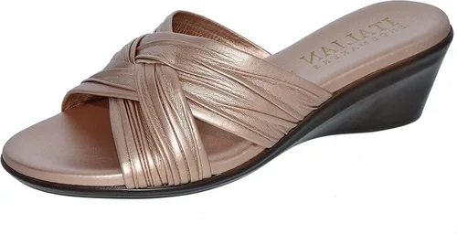 Vista 7 de ITALIAN Shoemakers Sandalias de cuña Saylor para mujer Negro Multi