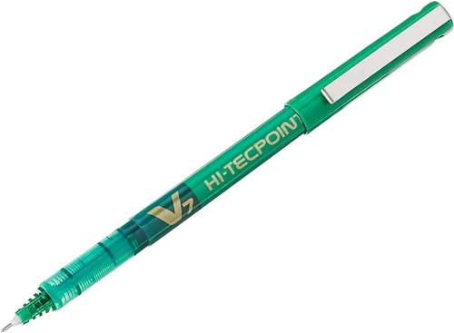 Vista 4 de PILOT V7 HI-TECHPOINT ROLLERBALL - Paquete mixto de 4 unidades (1 negro, 1 azul, 1 rojo, 1 verde)