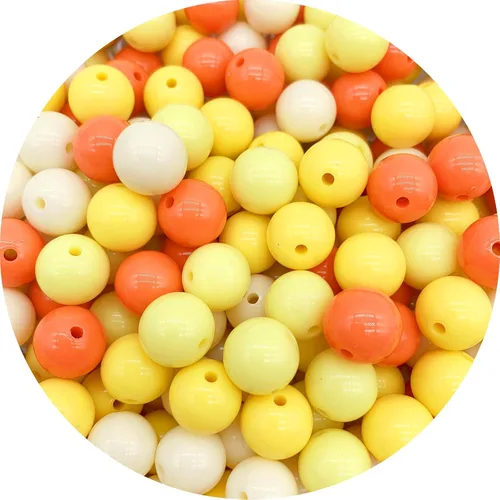 Vista 50 de BONNY BOXX 2000 piezas 4 mm cuentas redondas de acrílico de zafiro suave, bolas de plástico de chicle de burbujas, cuentas gruesas de bolas