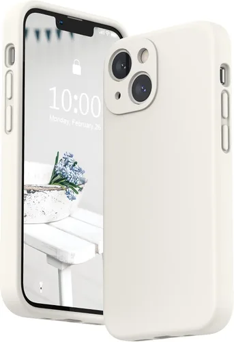 Vista 36 de SURPHY Funda compatible con iPhone 13 Mini con protector de pantalla, (protección de cámara y forro de microfibra suave), funda de silicona líquida