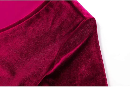 Vista 4 de VIER TWO Camiseta de terciopelo elástico para mujer, para gimnasio, correr, cuello en V