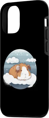 Vista 2 de iPhone 15 Cute sleeping Guinea pig for a Guinea pig lover breeder Case