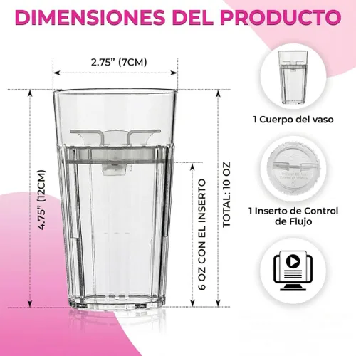 Vista 4 de Reflo Smart Cup - Paquete de vaso inteligente (azul, paquete de 1) Entrenamiento de destete Montessori para niños pequeños, diseño de vaso abierto