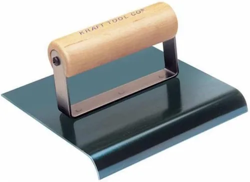 Vista 2 de Kraft Tool CF570 - Bordeadora manual de acero azul radio de 1/2 pulgada con mango de madera, 6 x 3 pulgadas
