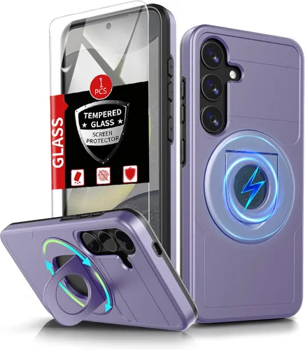 Vista 66 de Funda para Samsung Galaxy S21 FE con 2 protectores de pantalla de vidrio templado, funda con función atril para Samsung Galaxy S21FE con cubierta