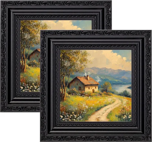 Vista 45 de eletecpro 8x10 Vintage Picture Frame, Glass Cover, Gold, 2-Pack Dorado