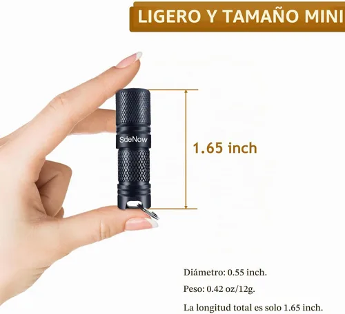 Vista 2 de Mini Linterna Llavero con Micro USB Recargable, Linterna Pequeña con Brillo que Puede Alcanzar hasta 200 Lúmenes para Antorcha EDC