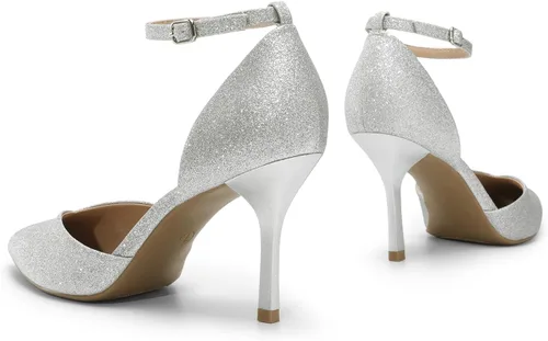 Vista 4 de DREAM PAIRS Zapatos de tacón alto para mujer, con tiras cerradas, correa en el tobillo, puntera puntiaguda, tacón D'Orsay para boda, fiesta, zapatos