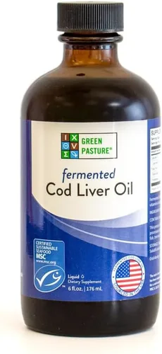 Vista 9 de Green Pasture - Aceite de hígado de bacalao fermentado líquido - 6 fl. oz. - Canela