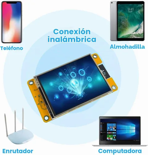 Vista 5 de Hosyond 2.8 ''ESP32 pantalla táctil resistiva con WiFi+BT, controlador ILI9341 240x320 TFT LCD módulo de pantalla para Arduino