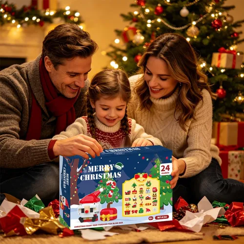 Vista 2 de Christmas Advent Calendar 2026 Building Sets Compatible with Lego Christmas 24 Days Countdown Gifts 24 Packs Christmas Model Building Micro Blocks