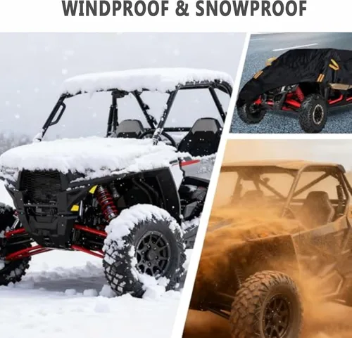 Vista 3 de UTV Cover for CFMoto UForce LTD 1990-2025, Waterproof & Heavy Duty Protection, Fits Most UTVs, All Weather Outdoor Use, Easy to Install & Secure