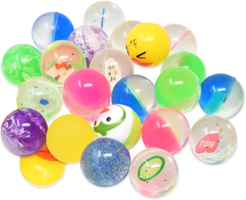 Vista 20 de Kiddie Play 25 Bouncy Balls for Kids Party Favors Bouncy Ball 27mm Superball Small Rubber Balls for Kids