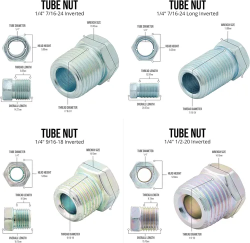 Vista 4 de 4LIFETIMELINES Kit de línea de freno, tubo de acero galvanizado, bobina de tubería de línea de freno de 1/4 pulgadas x 25 pies, con 16 accesorios