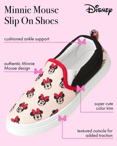 Vista 2 de Disney Zapatos de niña - Zapatillas sin cordones Ariel, Blancanieves, Belle, Rapunzel, Moana, Cenicienta, Baby Yoda, Minnie Mouse, 6T-12