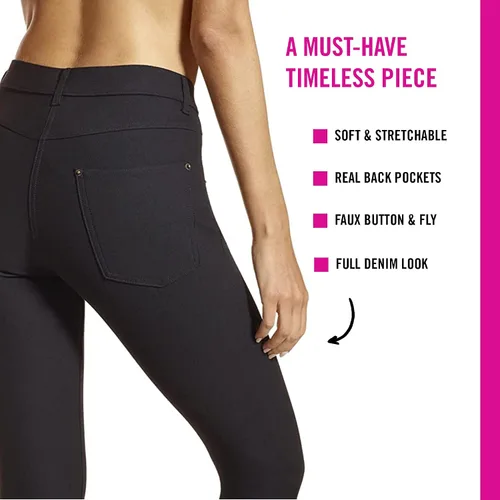 Vista 3 de HUE - Leggings de mezclilla para mujer