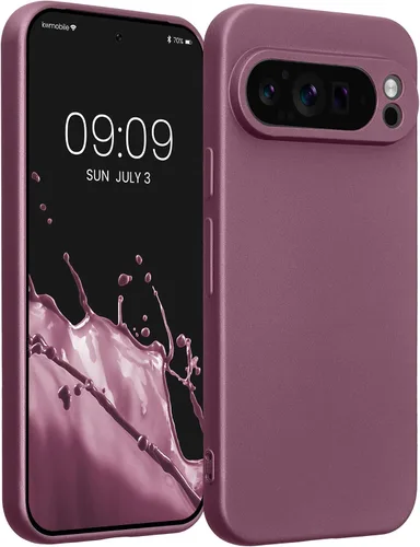 Vista 91 de kwmobile Funda compatible con Google Pixel 9 - Funda protectora delgada de TPU para teléfono - Acabado mate suave - Piedra antigua