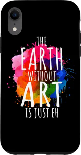 Vista 25 de Funda para iPhone 16 Earth Without Art Is Just Eh, artista de pintura, juego de palabras, arte