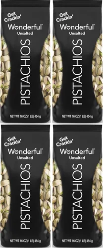 Vista 9 de Wonderful Pistachios In-Shell - Nueces sin sal, bolsa resellable de 16 onzas, aperitivos de proteínas, sin gluten, aperitivos saludables para adultos