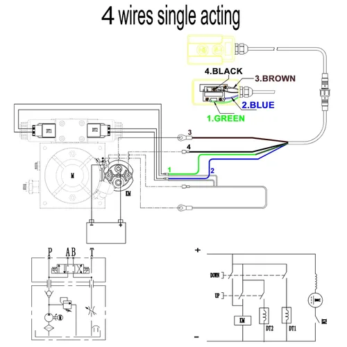 Vista 7 de Unidad de poder de la bomba hidráulica de la bomba hidráulica del interruptor teledirigido 12v DC del remolque de la Interruptor de control hacia