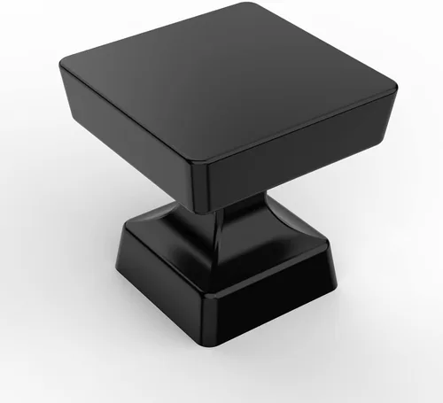 Vista 8 de Asidrama Paquete de 5 pomos de latón cepillado de 1-1/4 pulgadas para gabinetes de cocina, pomos dorados para aparadores y cajones, herrajes