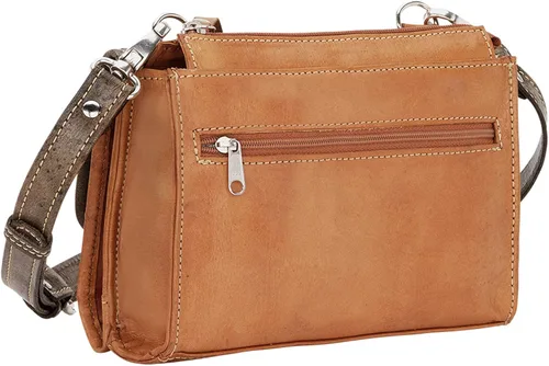 Vista 2 de American West Desert Wildflower Crossbody BolsoCartera Golden TanDistressed CharcoalCrema Talla única, Bronceado natural