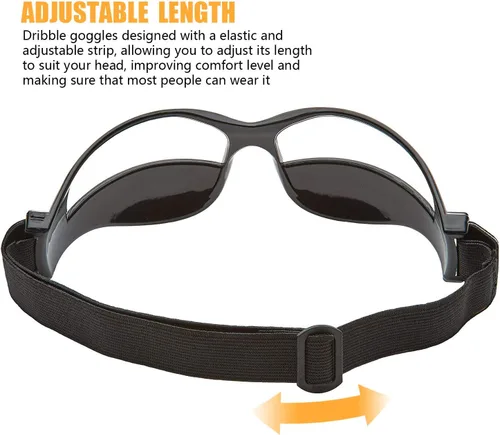 Vista 3 de 10 gafas de baloncesto para driblar, especificaciones de regate, ayuda profesional de entrenamiento de baloncesto, correa elástica ajustable, gafas