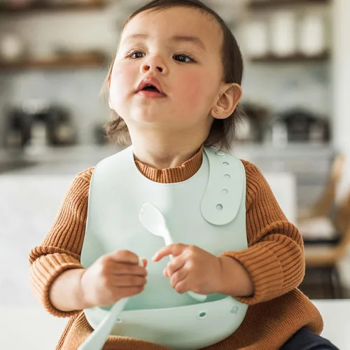 Vista 8 de green sprouts Unisex Baby Silicone Scoop Bib