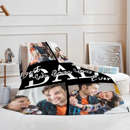 Vista 21 de Manta personalizada con imagen, manta personalizada con texto de fotos, manta de fotos personalizada para amiga, mamá y papá, regalos personalizados