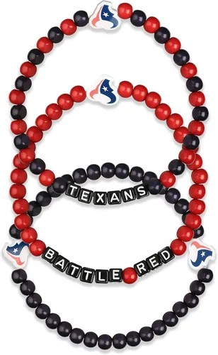 Vista 11 de FOCO NFL unisex-adult NFL Team Logo Officially Licensed 3-Pack Beaded Friendship Bracelets