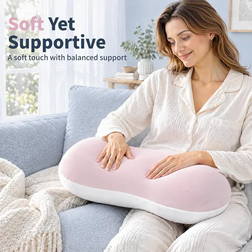 Vista 2 de GOTCOZY Almohada refrescante para el cuello,Almohada de cama de espuma Rosa