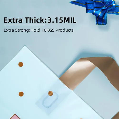 Vista 4 de MLAFLY Bolsas de agradecimiento – Paquete de 50 bolsas de plástico a granel para pequeñas empresas, venta al por menor, fiestas, recuerdos y bolsas