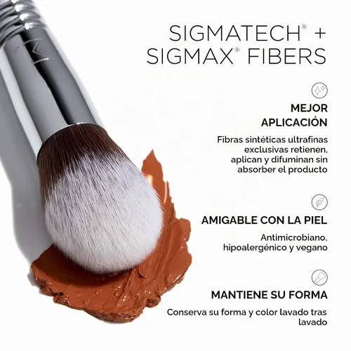 Vista 5 de Sigma Beauty F85 - Cepillo Kabuki de Aerógrafo (F79 - Cepillo Kabuki para Difuminar Corrector)