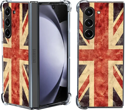 Vista 22 de Funda para Galaxy Z Fold 5, protección contra caídas de mandala de león colorido, a prueba de golpes, de cuerpo completo, resistente a los arañazos