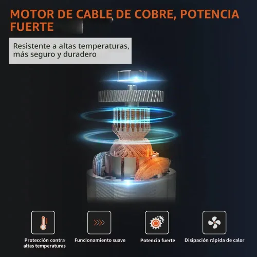 Vista 8 de TOAUTO - Compresor de aire PCP A3, diseño único vertical+carrete de alambre, parada automática, sin aceite/agua, 4500Psi/30Mpa, conector rápido