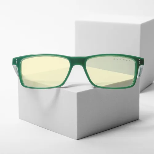 Vista 9 de GUNNAR Gafas de juego – Lente ámbar de musgo vértice – Bloqueo de luz azul para aliviar los ojos secos