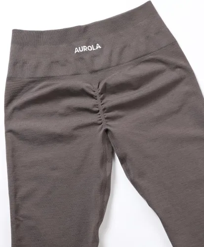Vista 7 de AUROLA - Leggings de entrenamiento para mujer, diseño sin costuras, con control de abdomen, para gimnasio, acondicionamiento físico, pantalones