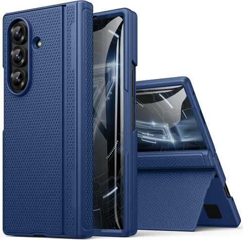 Vista 17 de BXYJY for Samsung Galaxy Z Fold 7 Case with Stand, Hinge Protection, Black