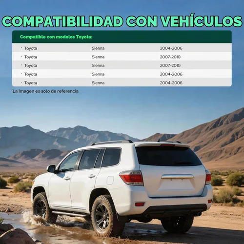 Vista 3 de YHTAUTO Guardabarros antisalpicaduras para Toyota Sienna 2004-2010
