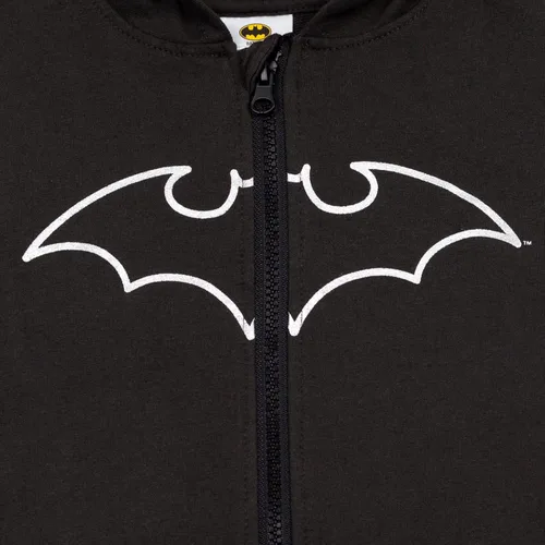 Vista 5 de DC Comics Justice League Batman - Sudadera con capucha para niños pequeños a grandes, Metálico