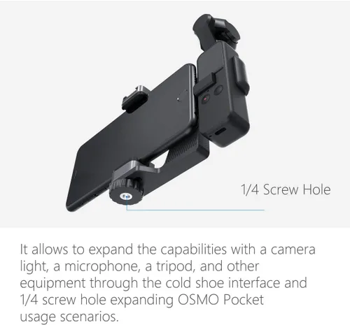 Vista 5 de Soporte para teléfono inteligente Soporte de teléfono Soporte de mano Clip para DJI para cámara de bolsillo OSMO