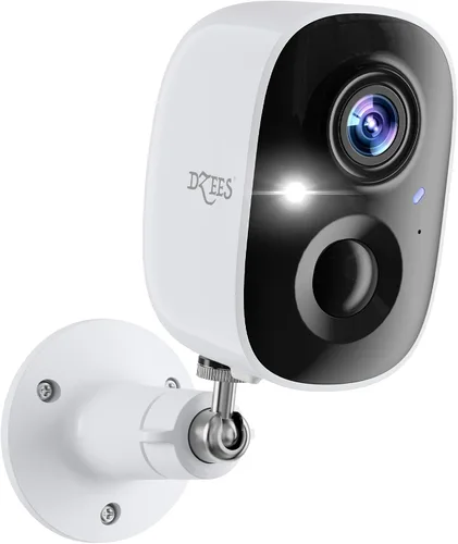 Vista 9 de Dzees Cámara de seguridad inalámbrica para exteriores - Actualización 2K 3MP batería WiFi cámara exterior inalámbrica, foco, sirena, detección