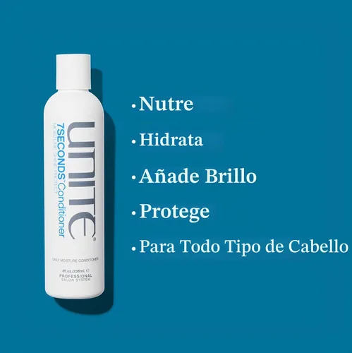 Vista 2 de UNITE Hair 7SECONDS Acondicionador Hidratante, 8 fl oz Acondicionador diario seguro para el color para cabello seco, dañado y teñido