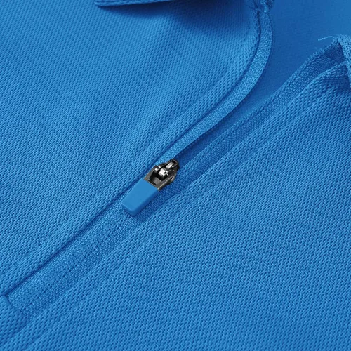 Vista 2 de BASUDAM Polo con cremallera para hombre, de secado rápido, manga corta, atlético, al aire libre, con bolsillo